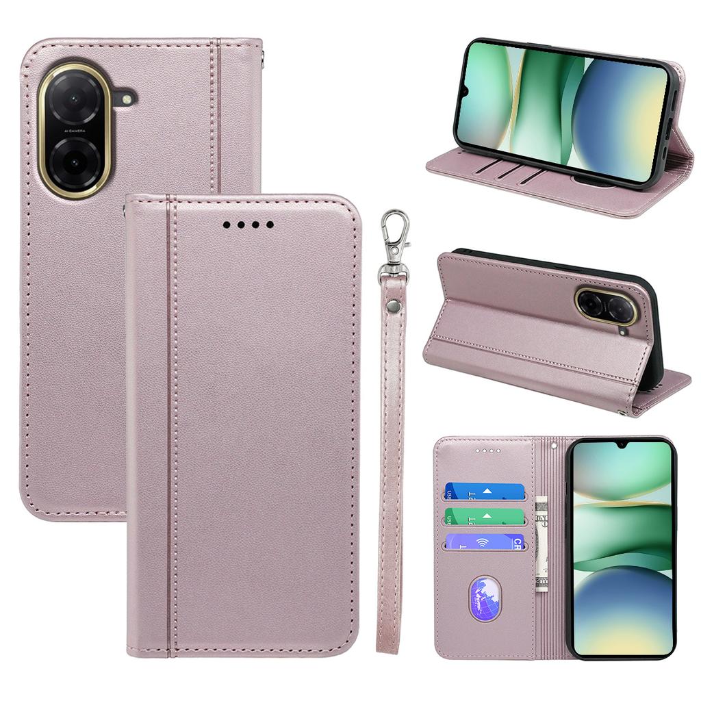 HX01 Für Xiaomi Redmi A5 4G (171,7 mm)/Poco C71 4G Brieftasche Hülle Magnetverschluss PU Leder Handyhülle