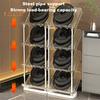 Šikmý úzký stojan na boty 5 úrovní Robustní konstrukce Snadná montáž Organizér pro ukládání bot Vertikální stojan na boty