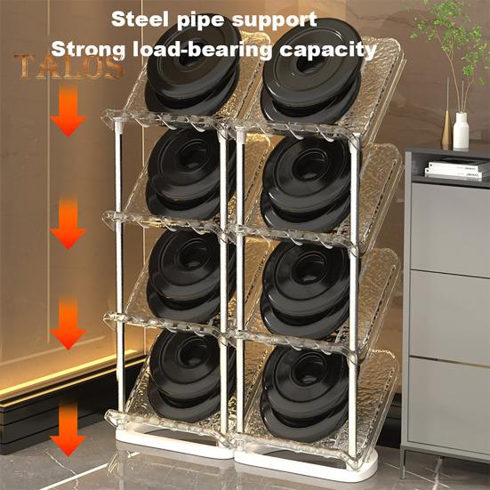 Šikmý úzký stojan na boty 5 úrovní Robustní konstrukce Snadná montáž Organizér pro ukládání bot Vertikální stojan na boty
