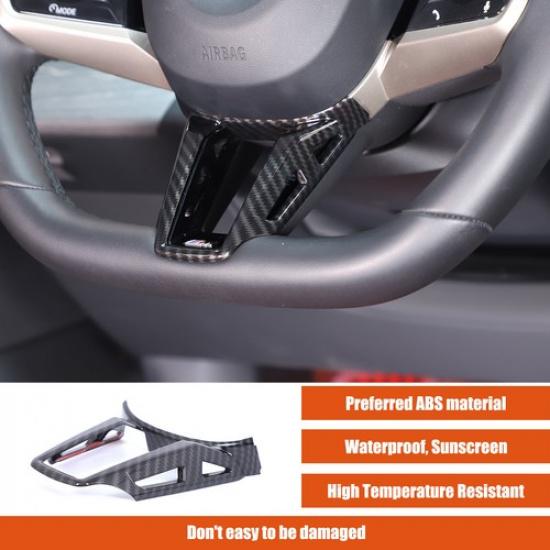 ABS Carbon Steering wheel U-Shape frame Trim Cover For BMW 5 Series G60 2024+