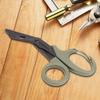 Multitool Tactic Emergency Survival Rescue Scissors Outdoor Camping Hiking Tool (Green)