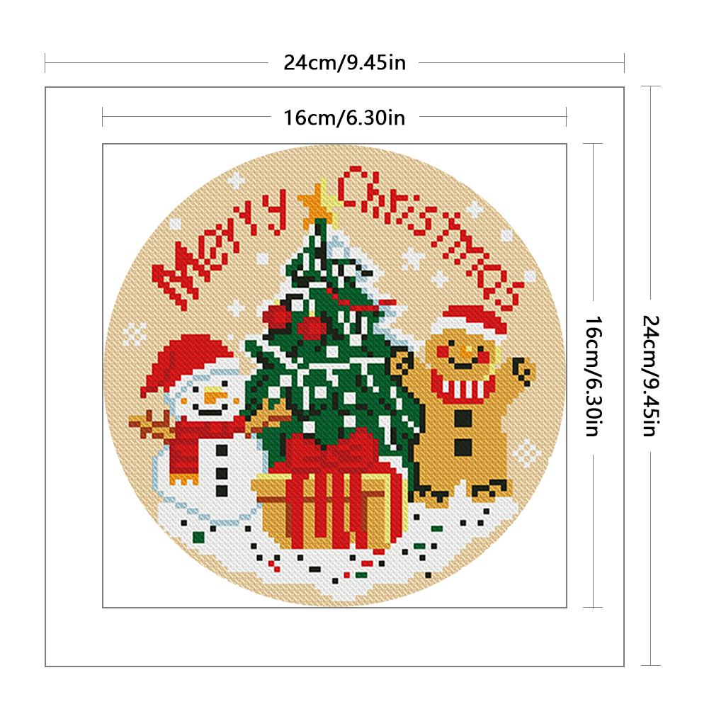 Weihnachten Gedrucktes Kreuzstichset DIY 11CT Stickhandwerksset Heimdekor