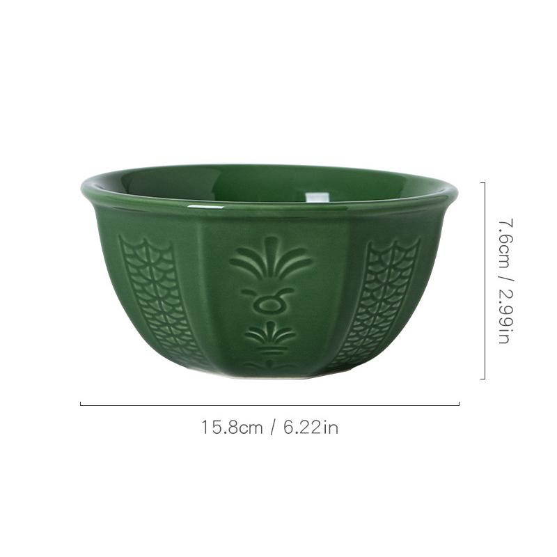 6‑Inch Mid‑Eastern Style Ceramic Bowl Embossed Tulip Glazed Exquisite Chocolate Bowl Arabic Snacks Candy Dish for Home Party