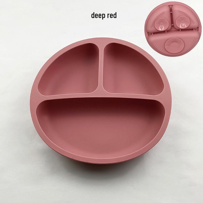 Spot Silicone Divided Baby Plate - Suction Bowl for Infant Feeding and Training