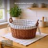 Handcrafted Large Square Rattan Basket with Detachable Liner Multipurpose