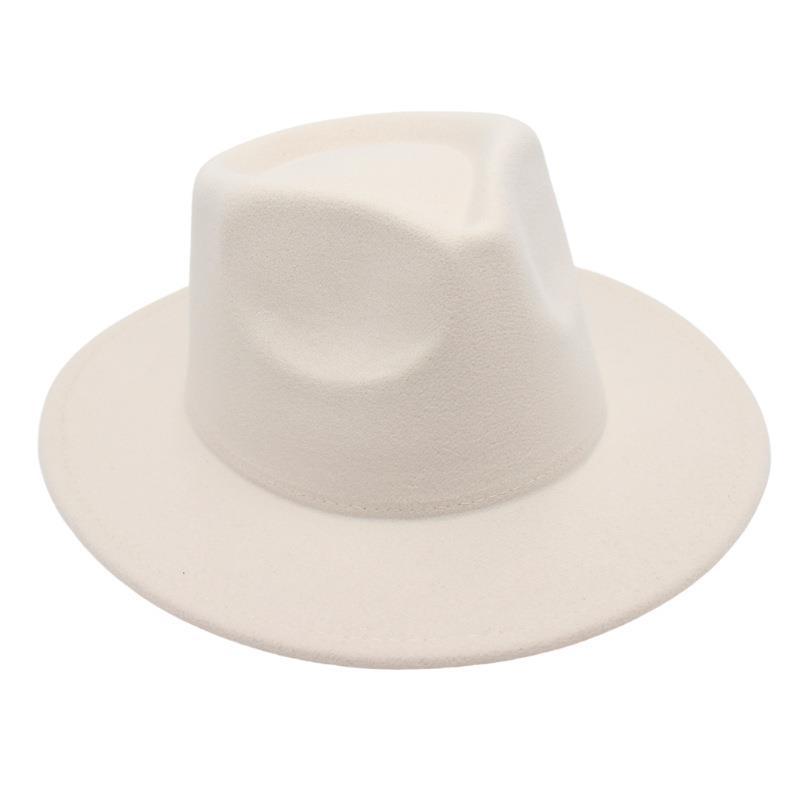 Zylinder Einfarbig Jazzhut Herren- und Damenfilzhut Retro-Hut Plüschhut Wollhut