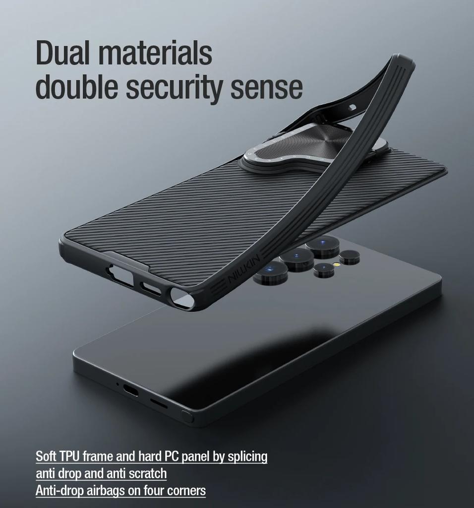 For Samsung Galaxy S25 Ultra 5G Case Nillkin Camshield Prop Case with Stand Camera Case for S25 Ultra Lens Protection Cover