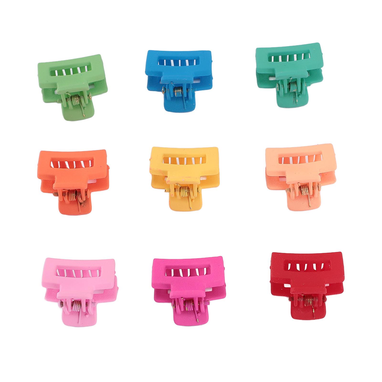 

100pcs Small Hair Claw Clips Rectangle Matte Cute Colorful Non Slip for Women Girls Medium Thick Thin Hair