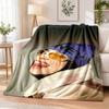 Billie Eilish Flannel Throw Blanket Soft Warm Cozy For Sofa Bed Indoor Home Bedroom Use