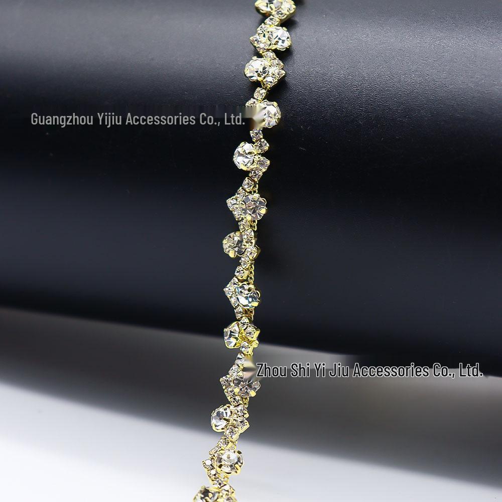 Crystal Rhinestone Claw Chain for DIY Accessories and Clothing Decoration