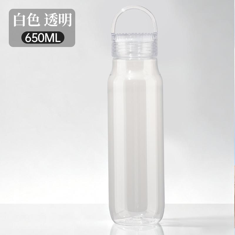 Water bottle High value transparent portable plastic cup High temperature wear and leak-proof sports water cup Car portable accompanying cup