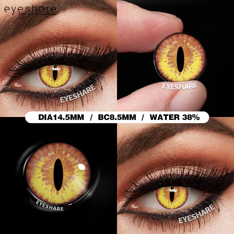 Eyeshare Bunte Kontaktlinsen für Halloween, Anime-Zubehör, Linsen, Cosplay, Augenlinsen, jährlich, 2 Stück/Paar