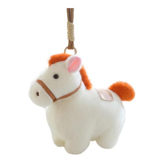 Rainbow Pony Plush Keychain Cute Soft Stuffed Animal Toy for Bag Backpack
