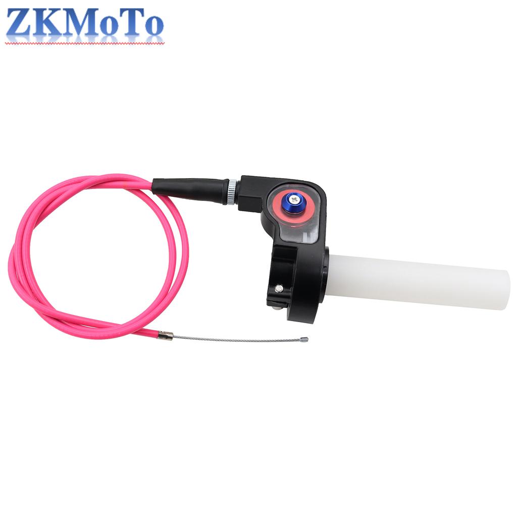 Alconstar Racing Aluminum Handle Throttle Grip Hand Grips 1/4 Quick Twist Gas Throttle Settle With Throttle Cable For KT CRF