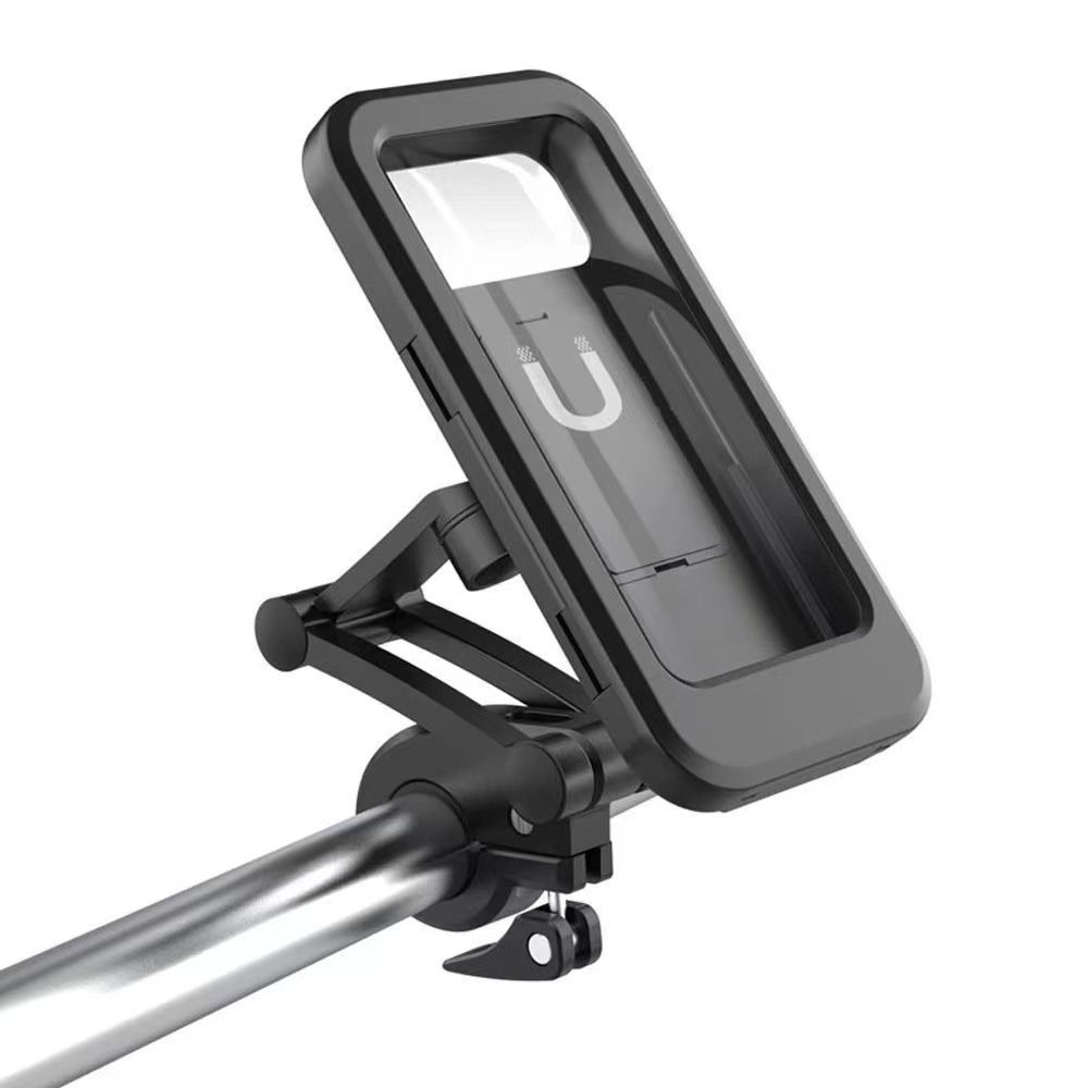 Nuovo porta telefono impermeabile per navigazione su moto elettrica per fattorini, copertura antipioggia completamente chiusa per scooter elettrico con touch screen, set da 2