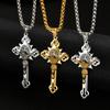 Necklace Punk Hip-hop Trend Stainless Steel Cross Pendant Necklace Jewelry