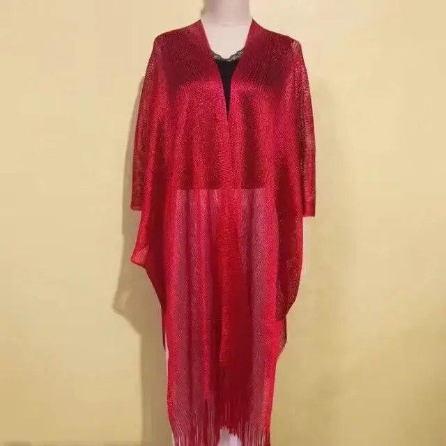 Tassel Gold Bikini Cover Up Sexy Beach Dress Tunics for Women Beachwear Summer cover-ups kaftan Evening Dress Shawls