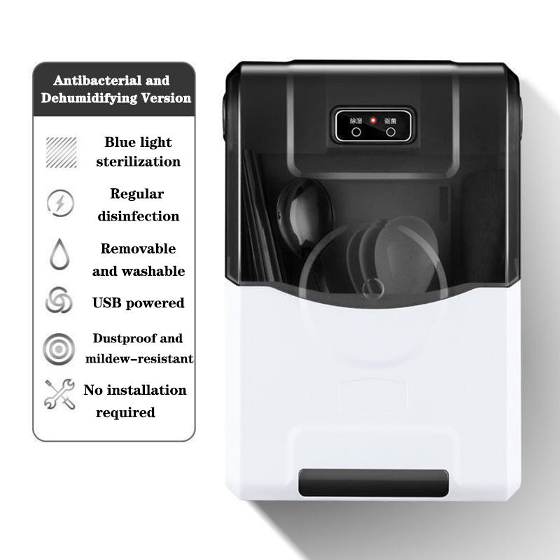 Uv Disinfection Cabinet Kitchen Wall-Mounted Fork Spoons Disinfection Chopstick Rest Drain Rack