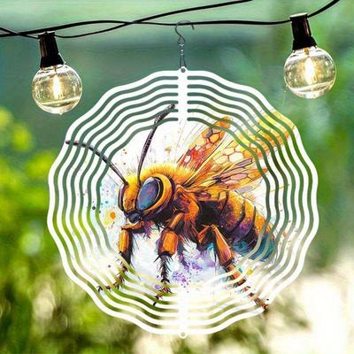 10 Inch Hanging Wind Spinner with 360 Degree Hook for Balcony Garden Decor Spring Summer Outdoor Decoration