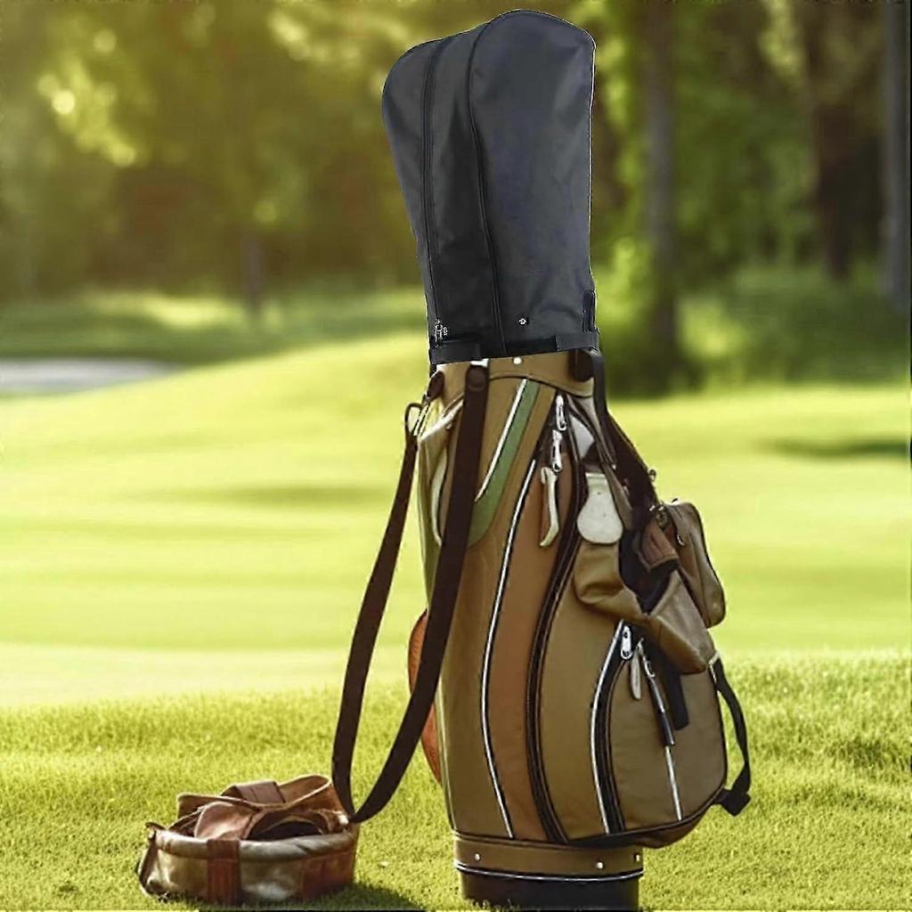 Waterproof Golf Bag Cover with Snap Button, Lightweight Rain Cap for Golf Clubs, Durable Protective Hood, Universal Fit