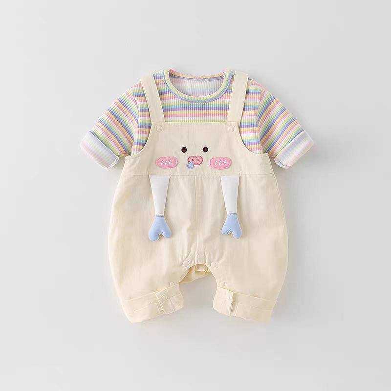 

Baby Spring&Autumn Dungaree Romper Set for Boys & Girls - Cute Toddler Outfit Size 90