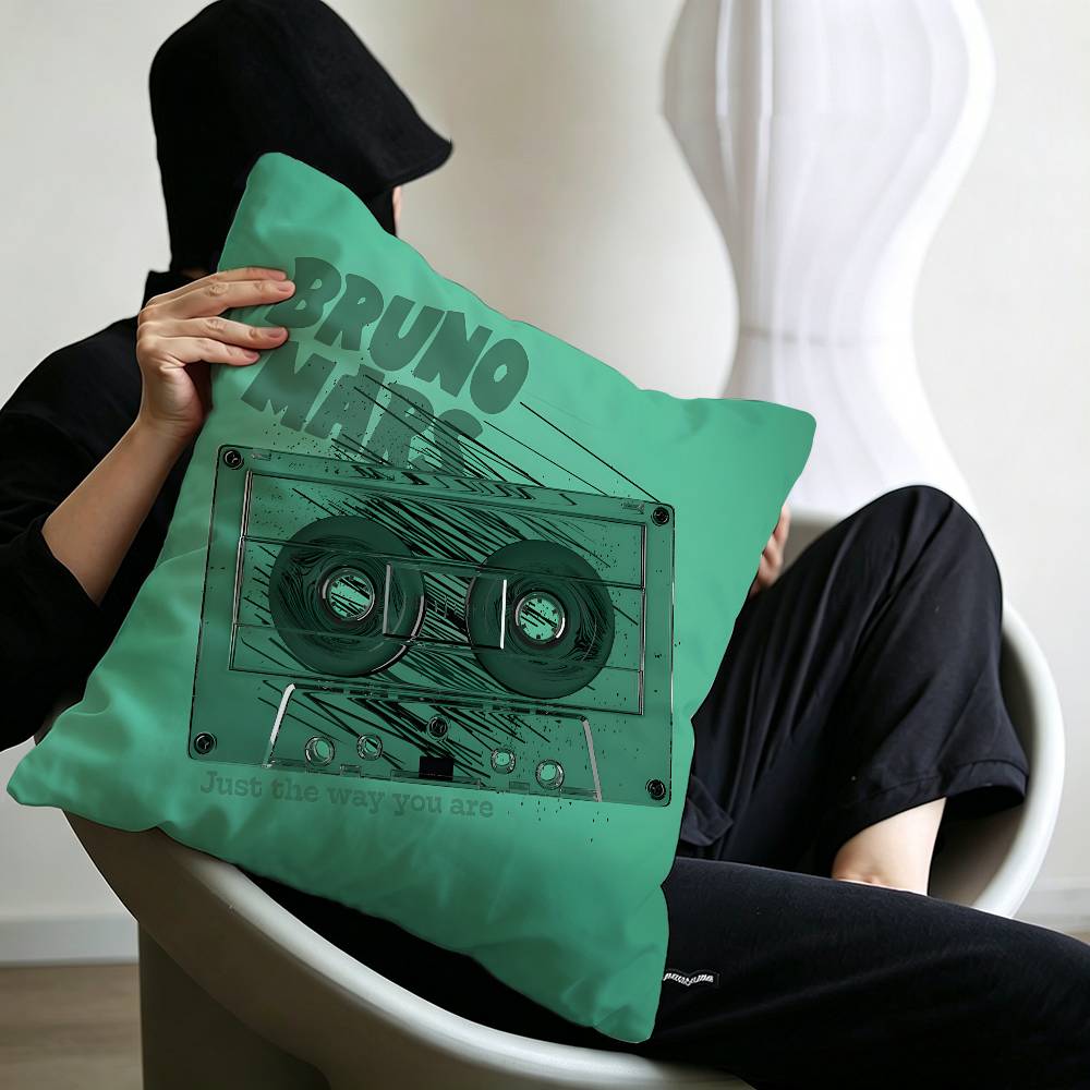 Singer Bruno Mars The Romantic Maple Design Cushion Cover Happy Autumn Harvest decor Holiday Decorati Pillow Cover