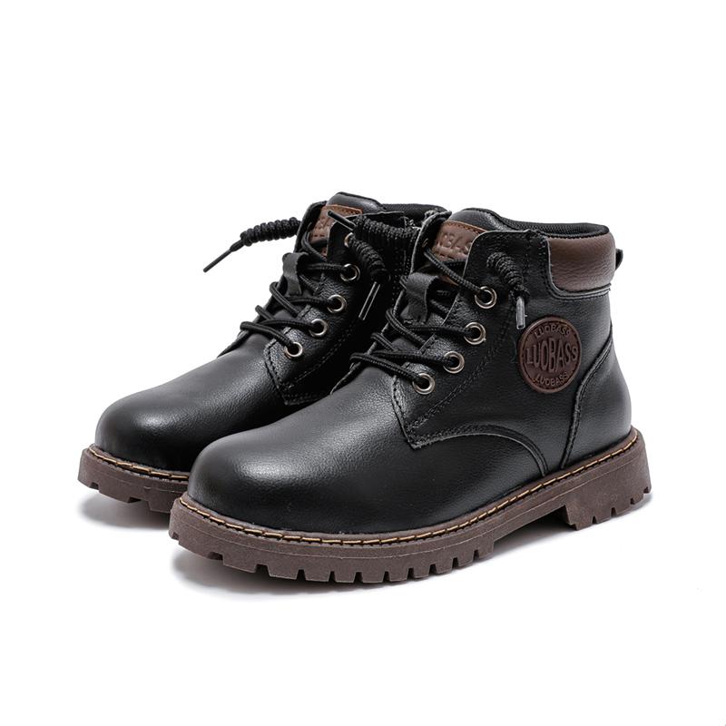 

Новые детские ботинки, нескользящие ботинки Martin для улицы, женские повседневные короткие кожаные ботинки на молнии для мальчиков и студентов, модные ботинки для детей 35