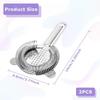 2Pcs Stainless Steel Bar Cocktail Strainer For Home Kitchen Bar Accessories