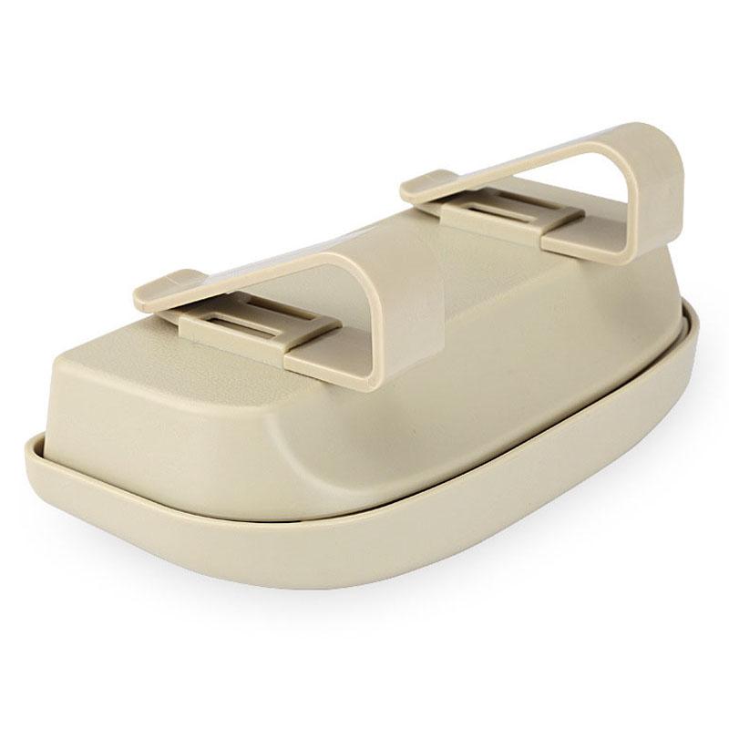 

Glasses Holder Magnetic Car Sun Visor Glasses Case Organizer Glasses Storage Box Beige