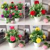 Flowers Simulated Hydrangeamacrophyllas Potted Plants Decor Desktop
