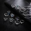 13 Stück Boho Hohl Stapelring Set Knöchel Midi Spitze Finger Party Damen Schmuck