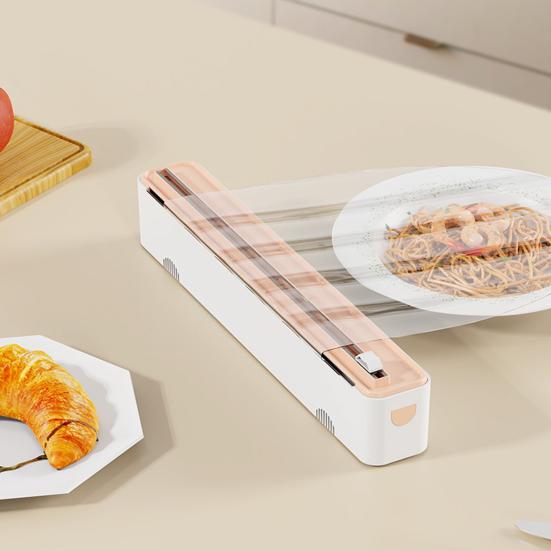 Yousheng Plastic Wrap Cutter Magnetic Wall-Mounted Dispenser Two-Way Sliding Cutter for Kitchen Food Cling Film Aluminum Foil Stretch Film Cutter
