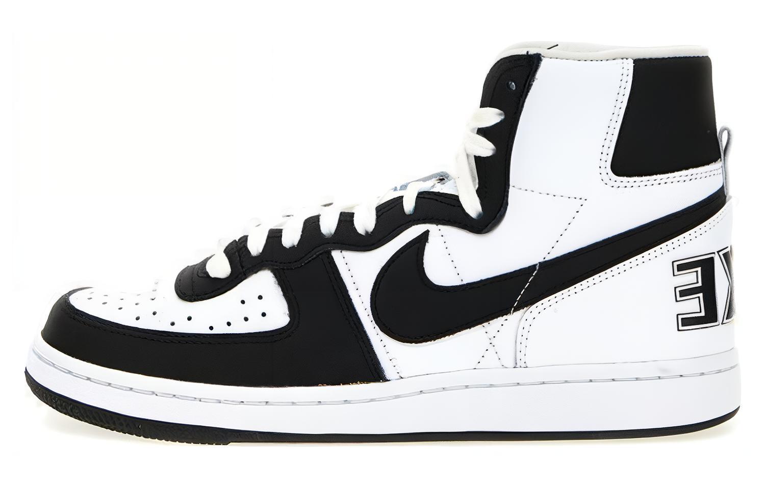 

Nike x CDG Cow Leather High top Skateboard Shoes Men s Black White PKK1050011 44.5