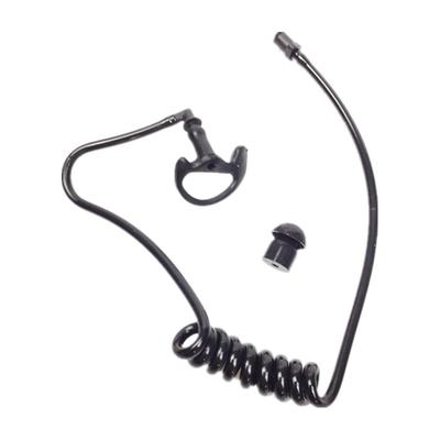 Nová černá akustická hadička do ucha + černá střední ušní tvarovka pro rádiový sluchátko