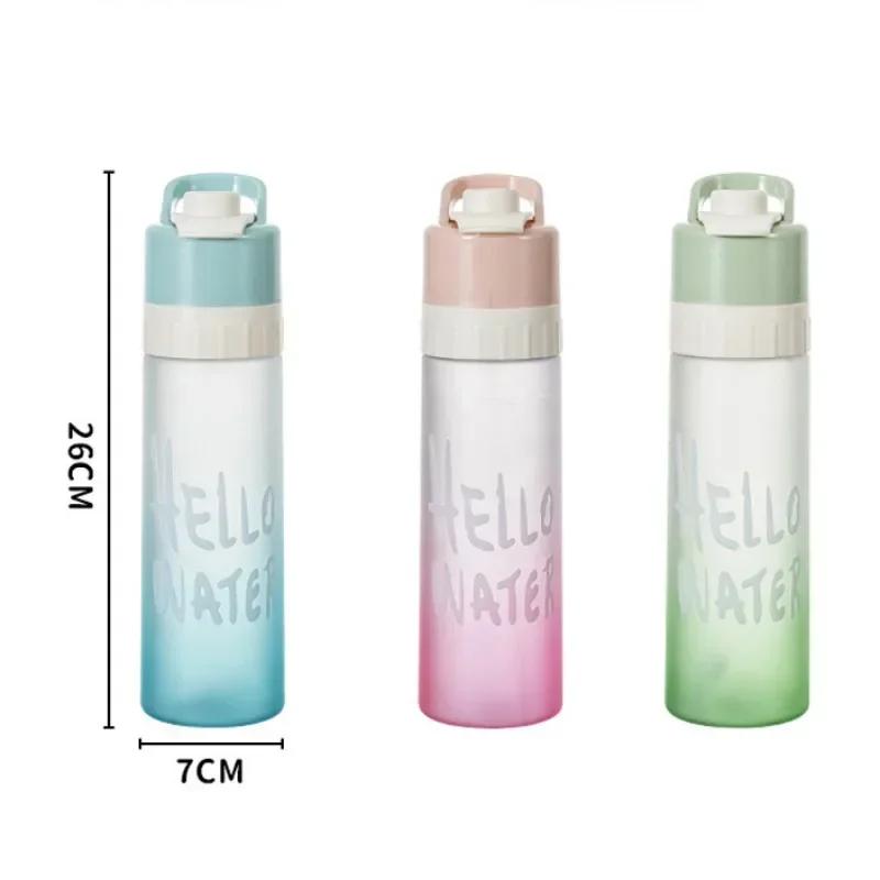 650ml Spray Water Bottle Outdoor Sport Fitness Water Cup Large Capacity Spray Bottle BPA Free Drinkware Travel Bottles