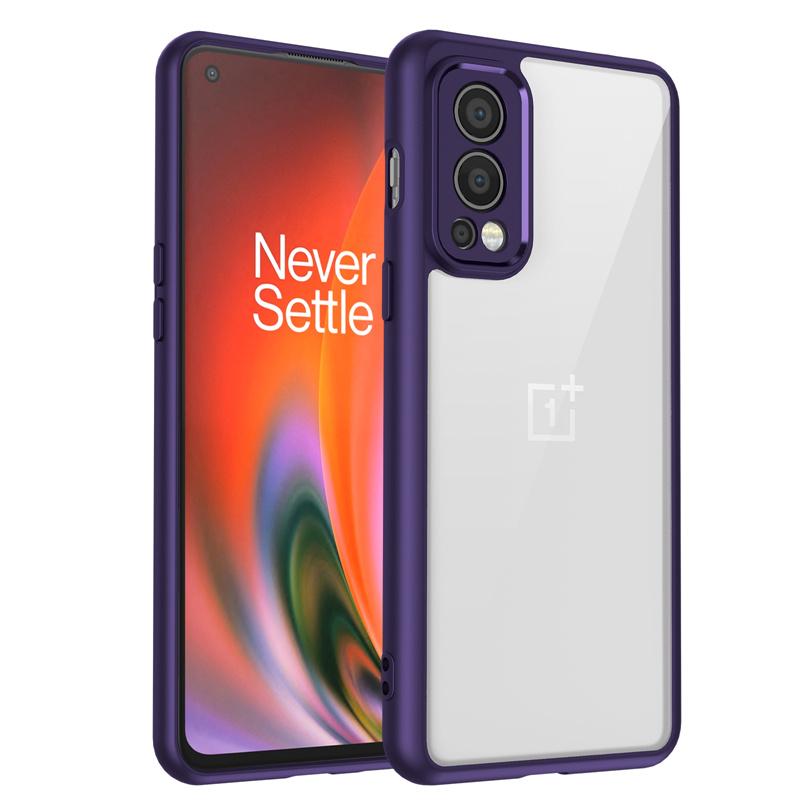 Oneplus Nord 2 DN2101 DN2103 Case Plating Silicone Bumper Shockproof Clear Back Cover Hard Phone Case for Oneplus Nord 2 Nord2