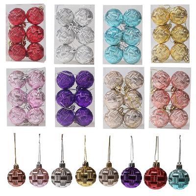6Pcs Plastic Christmas Decorative Ball Home Decor Xmas Hanging Balls Durable Tree Ornament