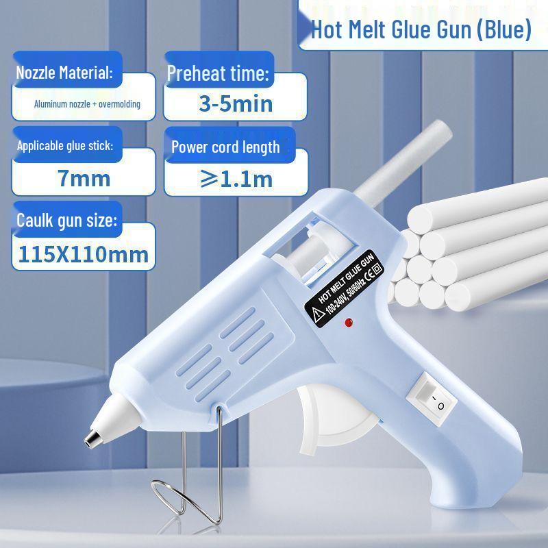 Mini Hot Melt Glue Gun with 7mm Strong Glue Sticks for DIY Crafting & Student Projects