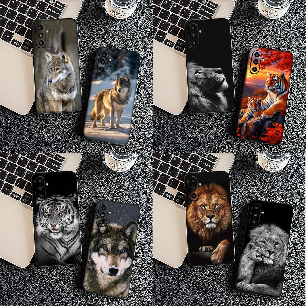 Cover Tiger Stalking Wolf Art for Samsung Galaxy Note 20 Ultra 10 8 9 S10 Plus Lite S8 A70 A24 A25 S10E A21S A37 A57 A55 A7 Case