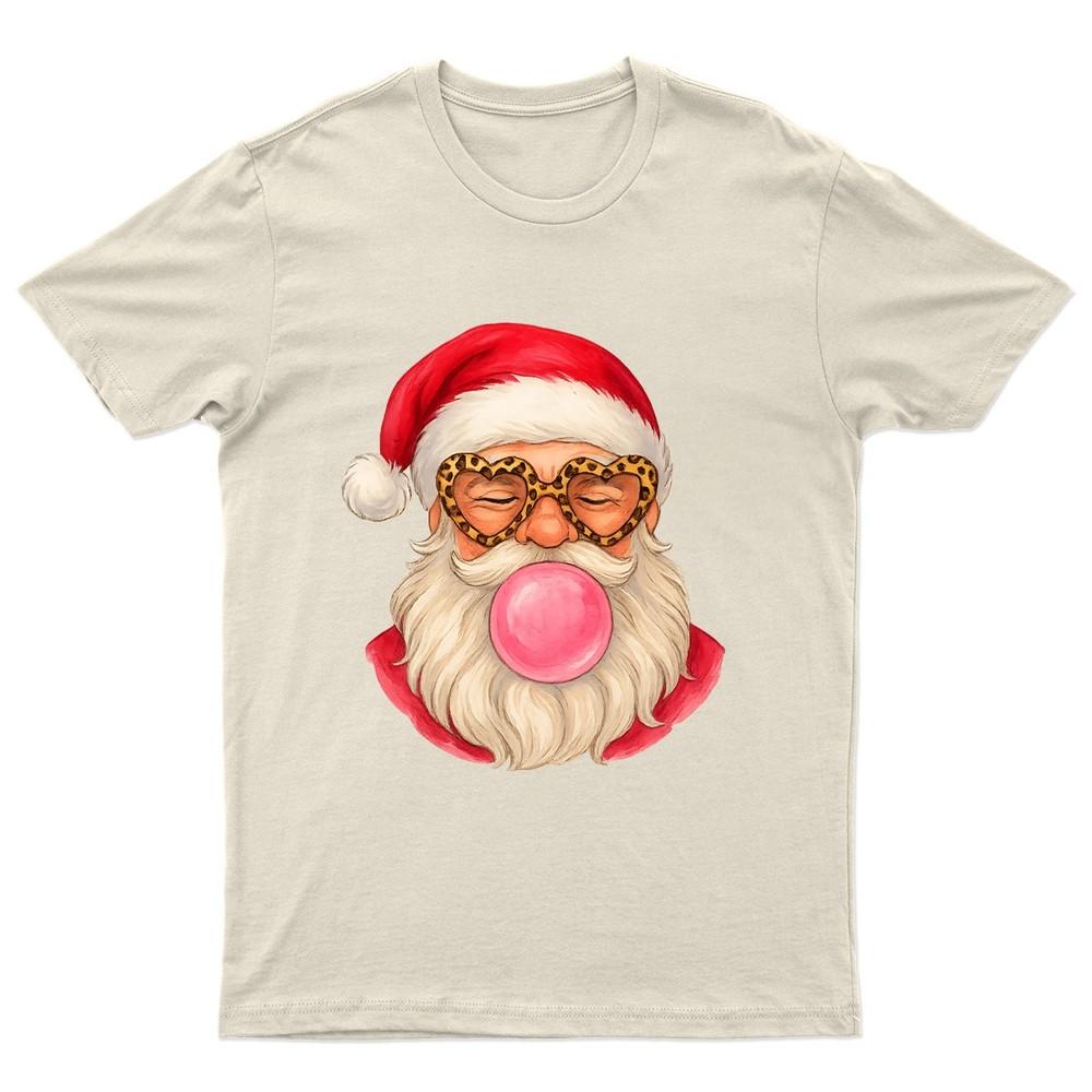 Santa Bubblegum Christmas Holiday TShirt Unisex Gift Retro Funny Unisexs
