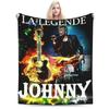 Comfortable Johnny Hallyday rock legend Blanket Accessories Room Decorative Blanket Throw Ultra-Soft Flannel for Couch