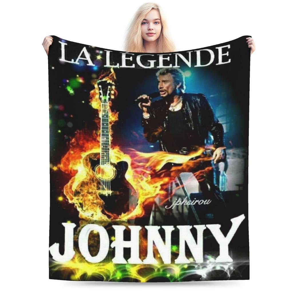Comfortable Johnny Hallyday rock legend Blanket Accessories Room Decorative Blanket Throw Ultra-Soft Flannel for Couch