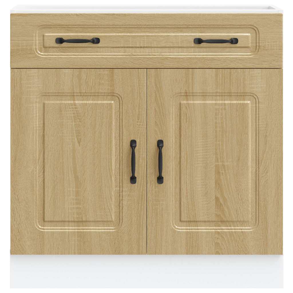 Kalmar Kitchen Base Cabinet In Sonoma Oak Melamine Faced Particleboard