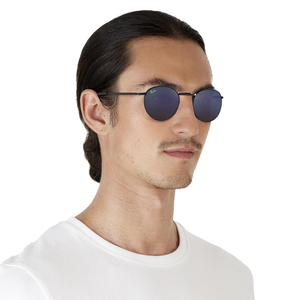 RB3637 Green Blue Mirror Size 50 Ray-Ban Sunglasses, Black/Crystal Lenses,