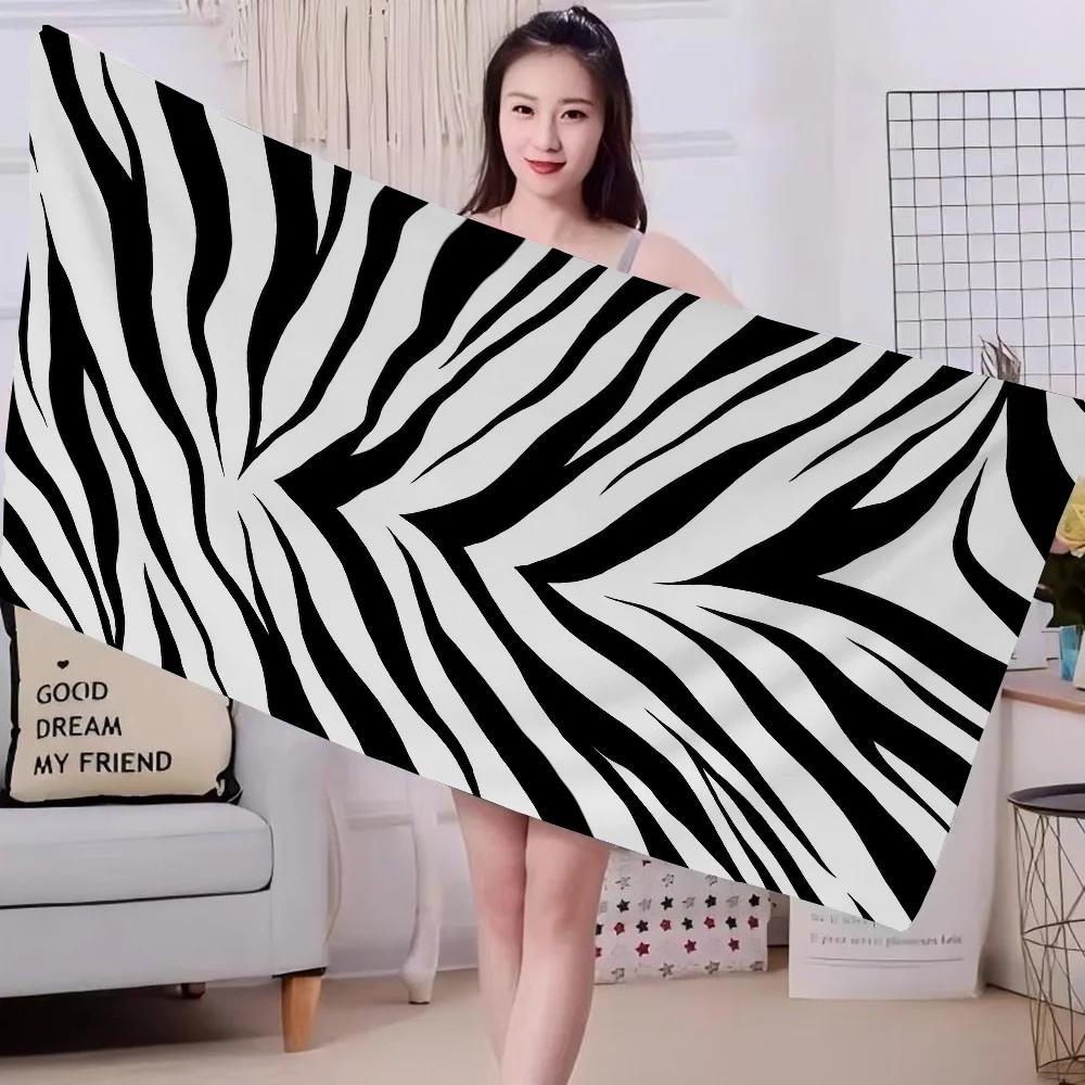 Dalmatiner Kuh Zebra Textur Badetuch Mikrofaser Weich Wasserabsorbierend Atmungsaktiv Für Mädchen Kinder Dekorative Cartoon Strandtuch