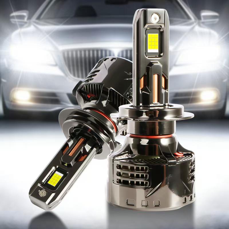 200W LED Car Headlight with Four Copper Tubes - H7/H1/H4/H11/9005/9012 High and Low Beam