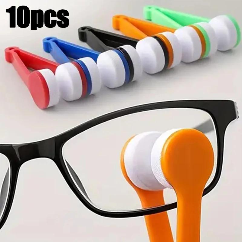 10pcs Fun Creative Multifunctional Glasses Cleaning Rub Eyeglass Sunglasses Spectacles Microfiber Cleaning Brushes Wiping Tools