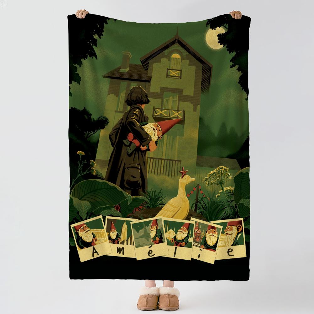 character a-amelie-e Throw Thick Comfort Flannel Quilt, Multi-scene Use Indoor Outdoor Daily Nap