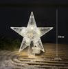 Festive Luminous Star Tree Topper - Transparent Lighted Five-Pointed Star for Christmas Decoration