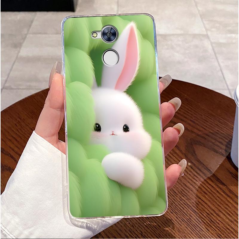 For Huawei Honor 6A / Holly 4 DLI-L42 L22 Phone Case Clear Luxury Cute Love Rabbit Funny Pattern TPU Soft Silicone Cover Casing